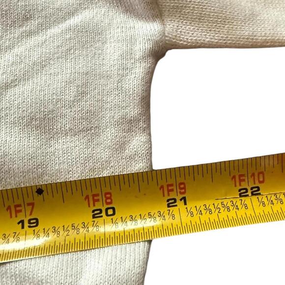 BCBGeneration ANANAS Graphic White Sweater Women’s Pullover Cotton Knit M/L - Picture 6 of 7